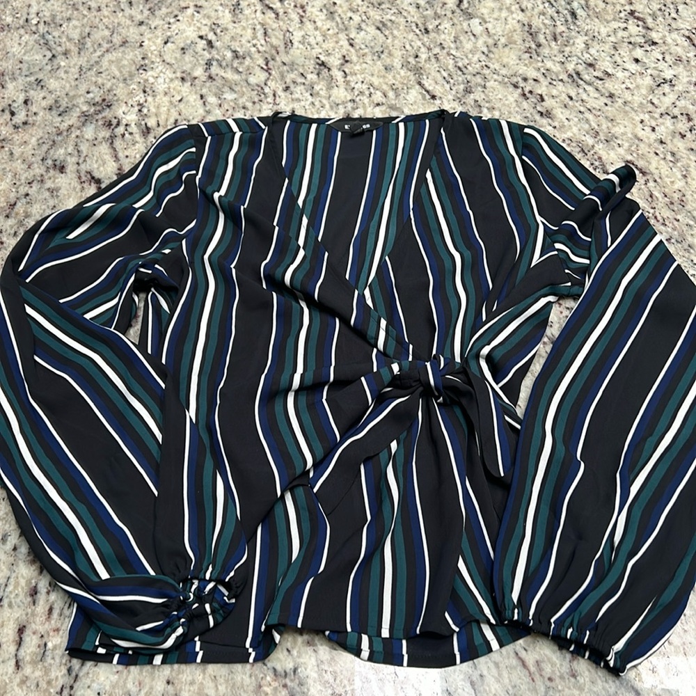 Like new, Express long sleeve striped blouse